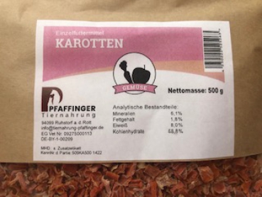 Karotten getrocknet 500 g