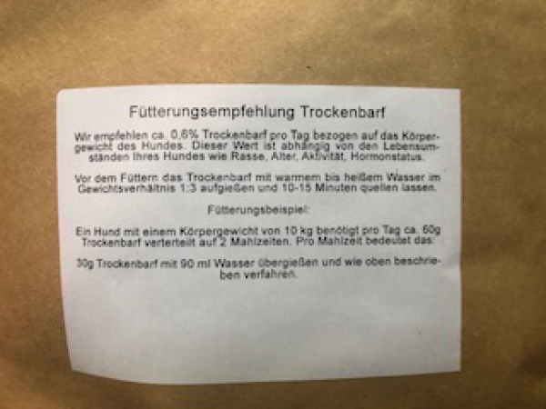 Trockenbarf Lammfleisch mit Obst und Gemüse 1 kg