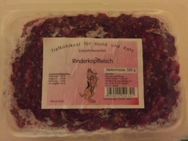 Rinderkopffleisch gewolft 1 kg