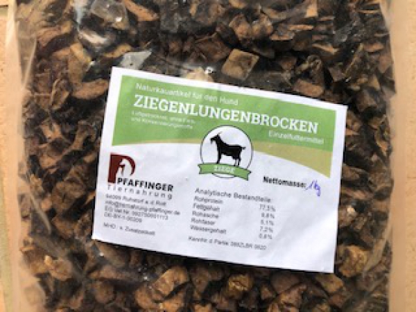 Ziegenlungenbrocken getrocknet 200 g